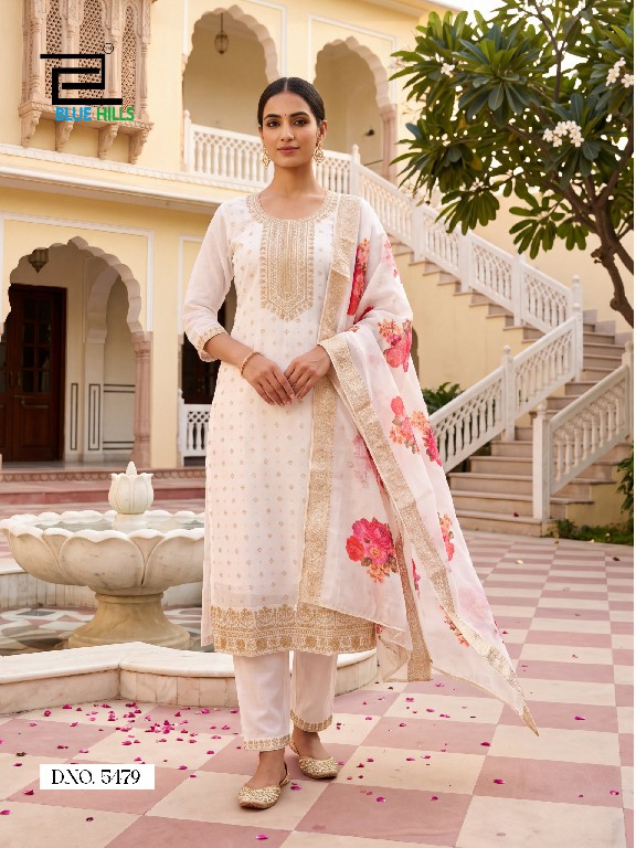 BLUE HILLS CHERRY WHOLESALE READYMADE MAL CHANDERI BIG SIZE PRETTY 3 PCS COMBO SET SUITS ONLINE