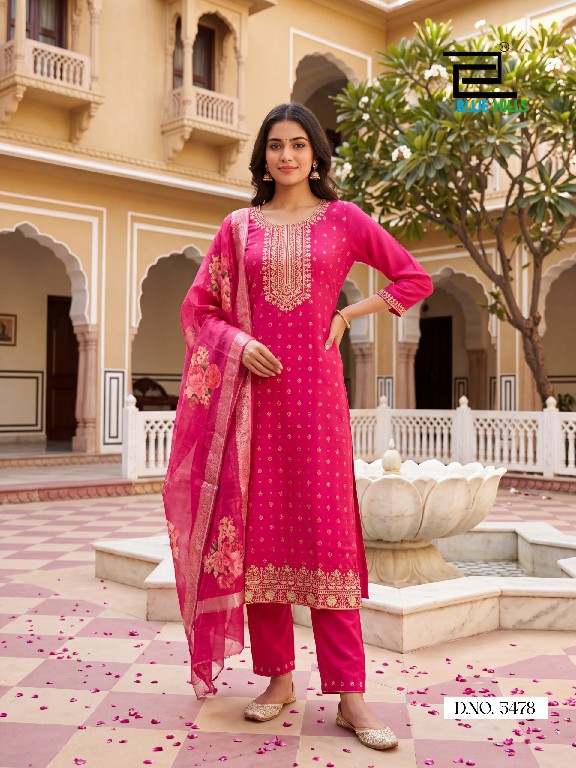 BLUE HILLS CHERRY WHOLESALE READYMADE MAL CHANDERI BIG SIZE PRETTY 3 PCS COMBO SET SUITS ONLINE