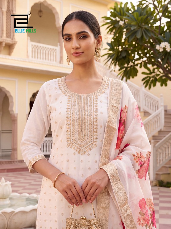 BLUE HILLS CHERRY WHOLESALE READYMADE MAL CHANDERI BIG SIZE PRETTY 3 PCS COMBO SET SUITS ONLINE