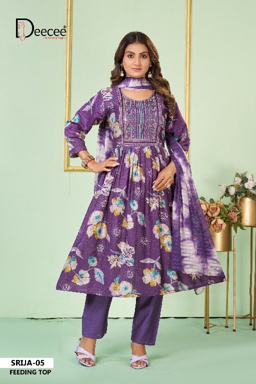 DEE CEE SRIJA WHOLESALE READYMADE VATICAN STYLISH FEEDING GHERA PATTERN 3 PCS SUITS FOR EXPORT