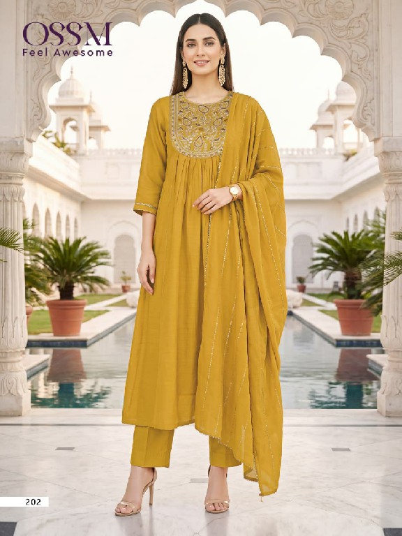 OSSM NOOR VOL 2 WHOLESALE READYMADE PREMIUM MAL CHANDERI STUNNING LOOK 3 PCS SUITS FOR WOMEN ONLINE
