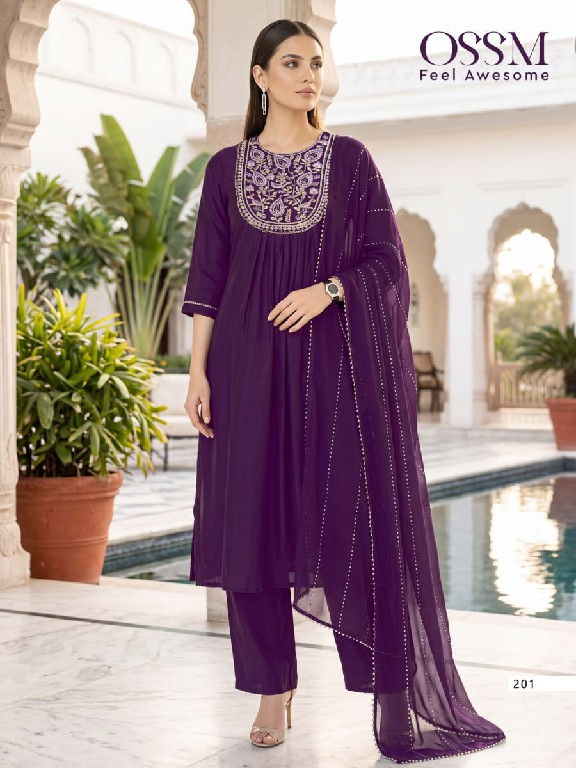 OSSM NOOR VOL 2 WHOLESALE READYMADE PREMIUM MAL CHANDERI STUNNING LOOK 3 PCS SUITS FOR WOMEN ONLINE