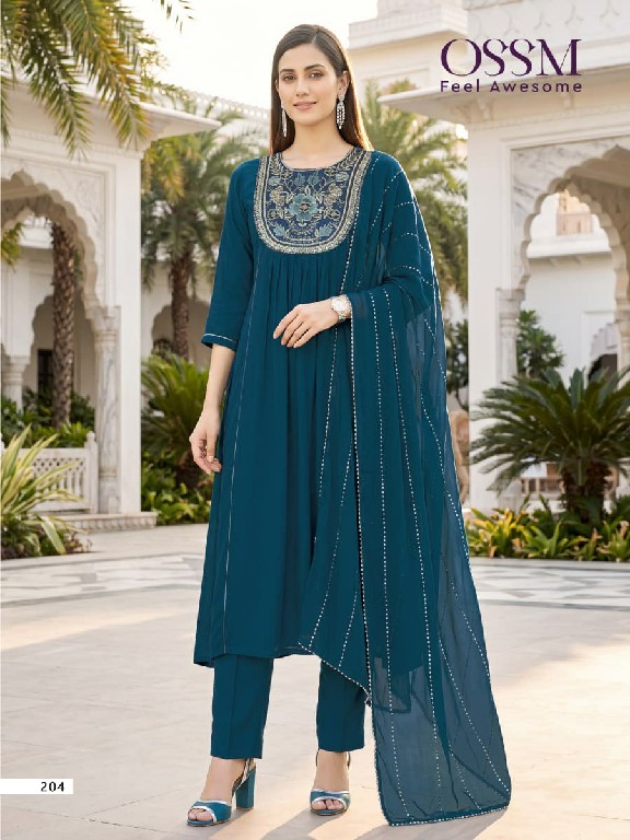 OSSM NOOR VOL 2 WHOLESALE READYMADE PREMIUM MAL CHANDERI STUNNING LOOK 3 PCS SUITS FOR WOMEN ONLINE