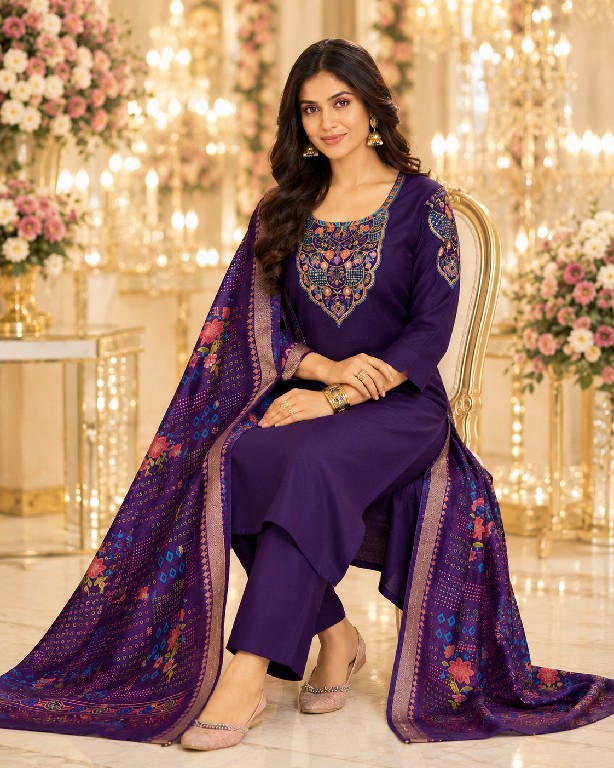 TEXTILEDEAL KUHU VOL 1 D.NO 5248-5249 WHOLESALE READYMADE VERTICAN BEAUTIFUL 3 PCS COMBO SET SUITS EXPORTER
