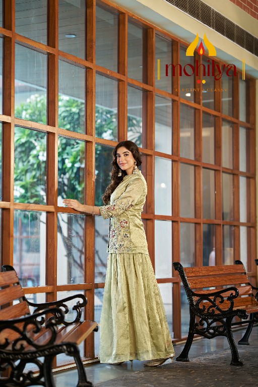 MOHILYA D.NO 268 WHOLESALE READYMADE KALANDARI TISSUE BUTTI FESTIVE WEAR CORD SET FOR EXPORT