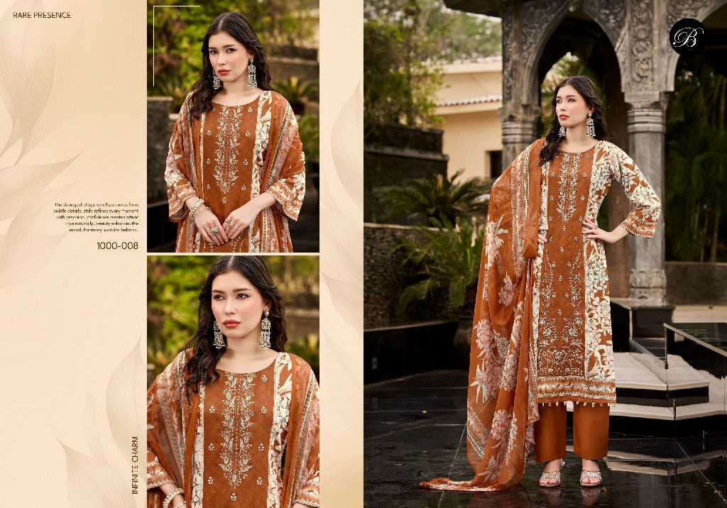 BELLIZA FEROZA WHOLESALE JAM COTTON EXCLUSIVE WORK UNSTITCH SALWAR SUITS EXPORTER