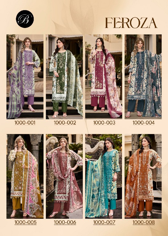 BELLIZA FEROZA WHOLESALE JAM COTTON EXCLUSIVE WORK UNSTITCH SALWAR SUITS EXPORTER