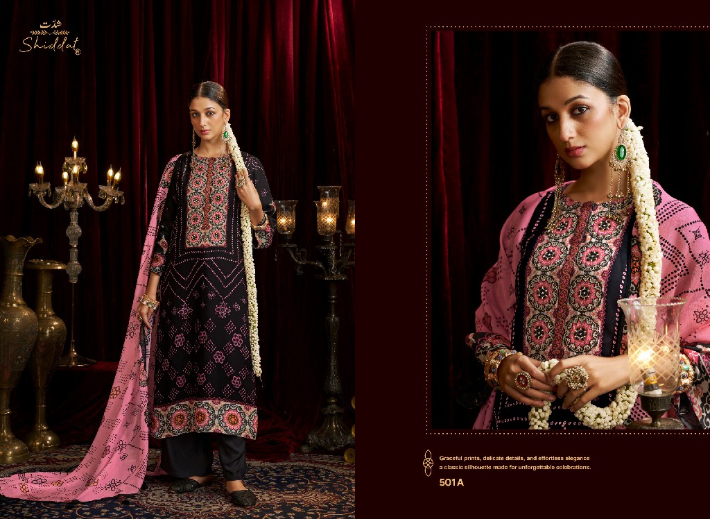 SHIDDAT BELL ROSE 501 WHOLESALE VISCOSE ORGANZA FESTIVE LOOK UNSTITCH SALWAR SUITS FOR EXPORT
