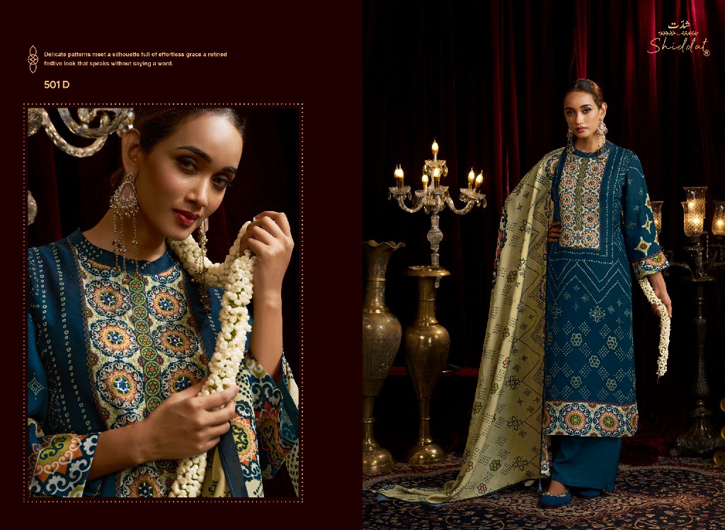 SHIDDAT BELL ROSE 501 WHOLESALE VISCOSE ORGANZA FESTIVE LOOK UNSTITCH SALWAR SUITS FOR EXPORT