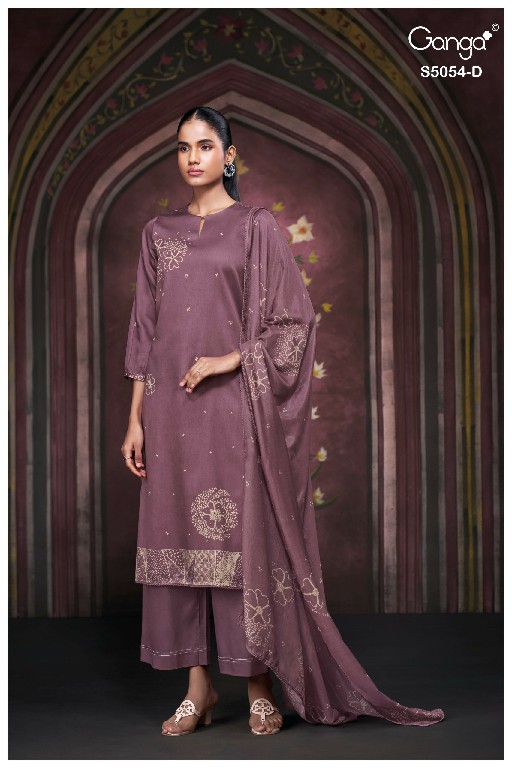 GANGA PAMELA S5054 WHOLESALE PREMIUM COTTON FANCY DESIGN UNSTITCH SALWAR SUITS SUPPLIER