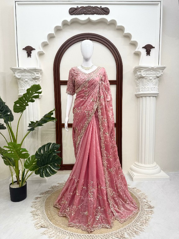 TEXTILEDEAL D.NO KD-641 WHOLESALE FENDY SILK HEAVY PARTY WEAR SAREES FOR WOMEN EXPORTER