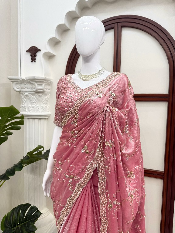 TEXTILEDEAL D.NO KD-641 WHOLESALE FENDY SILK HEAVY PARTY WEAR SAREES FOR WOMEN EXPORTER
