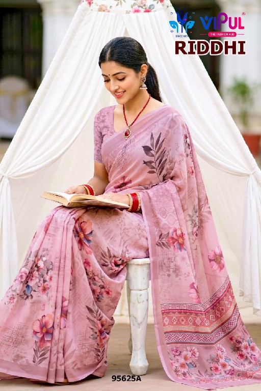 VIPUL RIDDHI VOL 26 D.NO 95625 WHOLESALE WEIGHTLESS FABRIC PRETTY LOOK INDIAN SAREES FOR WOMEN SUPPLIER