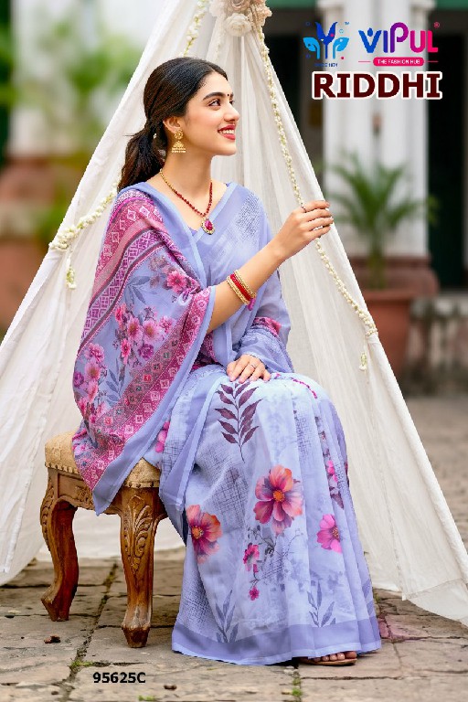 VIPUL RIDDHI VOL 26 D.NO 95625 WHOLESALE WEIGHTLESS FABRIC PRETTY LOOK INDIAN SAREES FOR WOMEN SUPPLIER