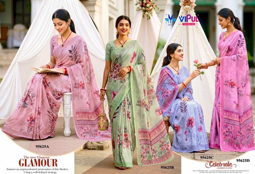 VIPUL RIDDHI VOL 26 D.NO 95625 WHOLESALE WEIGHTLESS FABRIC PRETTY LOOK INDIAN SAREES FOR WOMEN SUPPLIER
