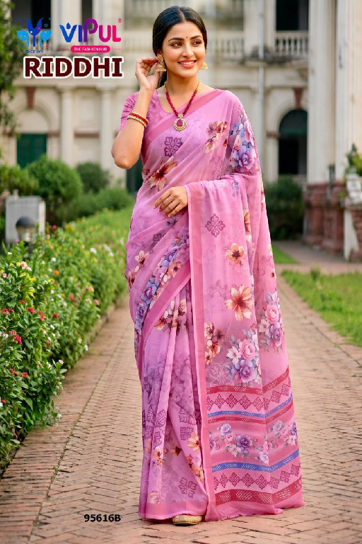 VIPUL RIDDHI VOL 25 D.NO 95616 WHOLESALE WEIGHTLESS FABRIC CLASSY LOOK INDIAN SAREES FOR WOMEN ONLINE