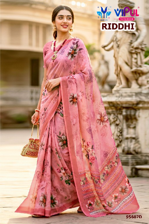 VIPUL RIDDHI VOL 24 D.NO 95607 WHOLESALE WEIGHTLESS FABRIC REGULAR WEAR INDIAN SAREES FOR WOMEN EXPORTER