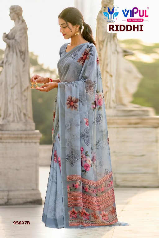 VIPUL RIDDHI VOL 24 D.NO 95607 WHOLESALE WEIGHTLESS FABRIC REGULAR WEAR INDIAN SAREES FOR WOMEN EXPORTER