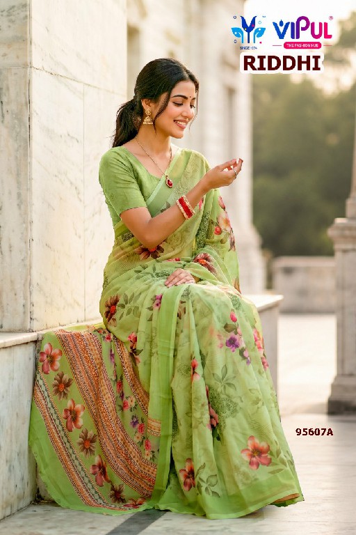 VIPUL RIDDHI VOL 24 D.NO 95607 WHOLESALE WEIGHTLESS FABRIC REGULAR WEAR INDIAN SAREES FOR WOMEN EXPORTER