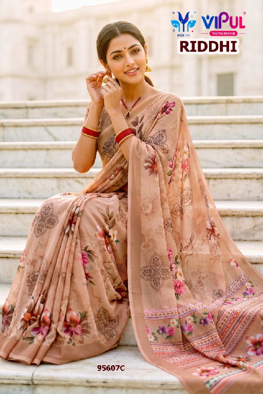 VIPUL RIDDHI VOL 24 D.NO 95607 WHOLESALE WEIGHTLESS FABRIC REGULAR WEAR INDIAN SAREES FOR WOMEN EXPORTER