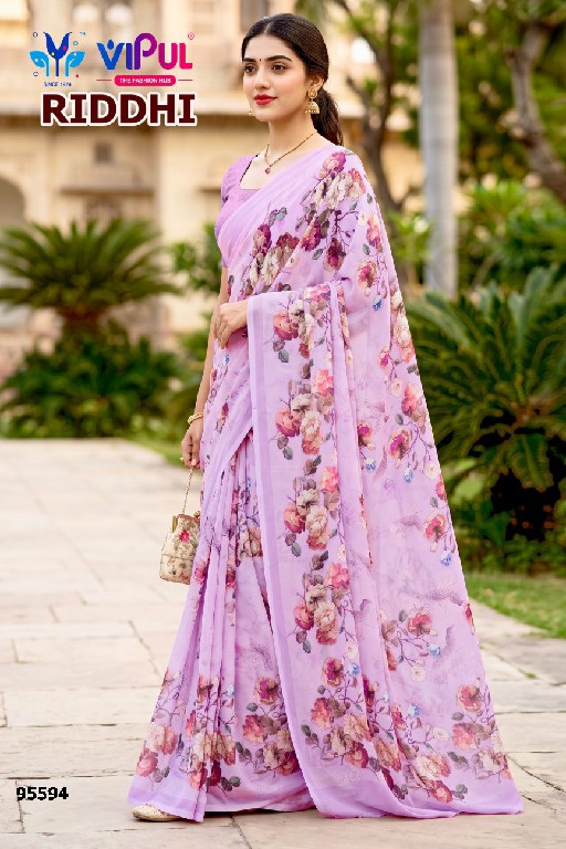 VIPUL RIDDHI VOL 23 D.NO 95594 WHOLESALE WEIGHTLESS FABRIC BEAUTIFUL INDIAN SAREES FOR WOMEN SUPPLIER