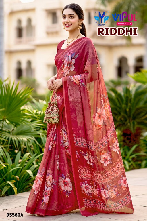 VIPUL RIDDHI VOL 22 D.NO 95580 WHOLESALE WEIGHTLESS FABRIC DAILY WEAR INDIAN SAREES FOR WOMEN ONLINE