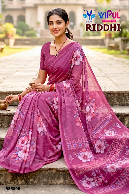 VIPUL RIDDHI VOL 22 D.NO 95580 WHOLESALE WEIGHTLESS FABRIC DAILY WEAR INDIAN SAREES FOR WOMEN ONLINE