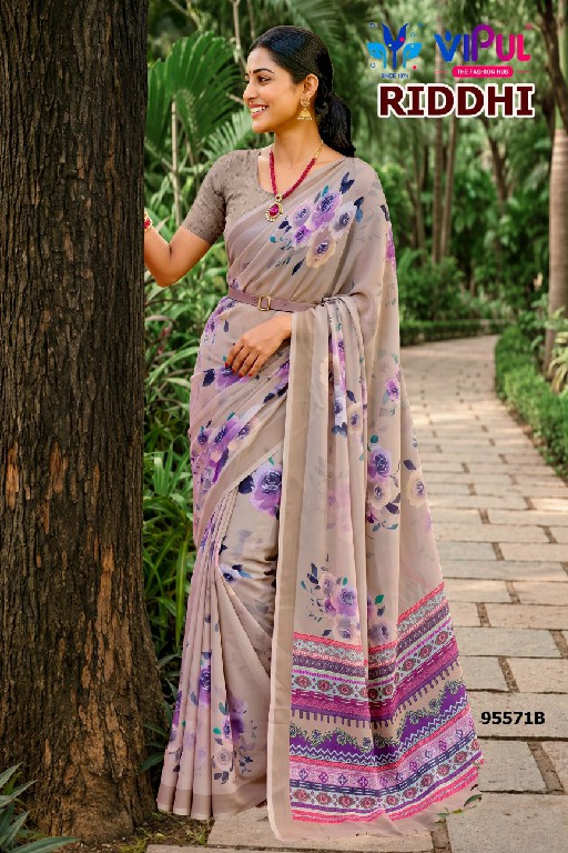 VIPUL RIDDHI VOL 21 D.NO 95571 WHOLESALE WEIGHTLESS FABRIC ELEGANCE INDIAN SAREES FOR WOMEN SUPPLIER