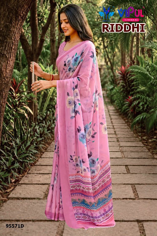 VIPUL RIDDHI VOL 21 D.NO 95571 WHOLESALE WEIGHTLESS FABRIC ELEGANCE INDIAN SAREES FOR WOMEN SUPPLIER