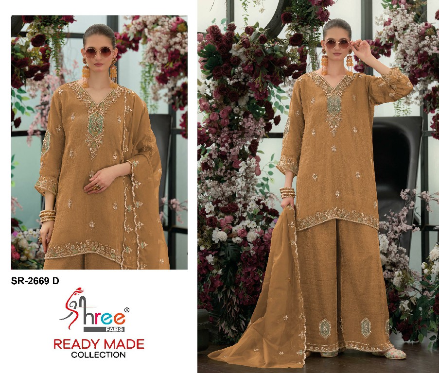 SHREE FABS R-2669 WHOLESALE READYMADE VISCOSE SALSA HEAVY BEATS WORK PLAZZO STYLE 3 PCS SUITS EXPORTER