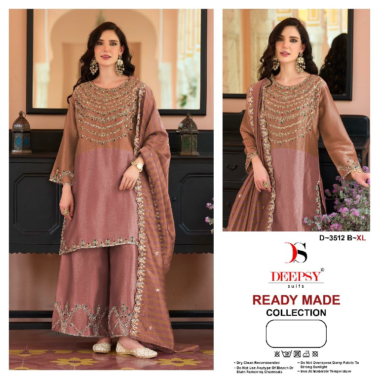 DEPPSY D.NO 3512 WHOLESALE READYMADE VISCOSE TISSUE PAKISTANI FUNCTION WEAR 3 PCS SUITS SUPPLIER