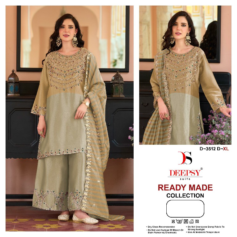 DEPPSY D.NO 3512 WHOLESALE READYMADE VISCOSE TISSUE PAKISTANI FUNCTION WEAR 3 PCS SUITS SUPPLIER