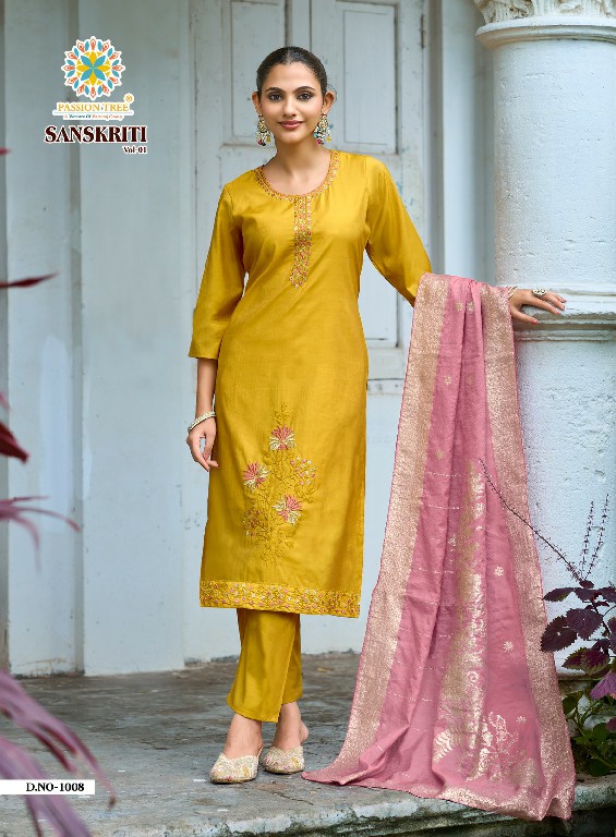 PASSION TREE SANSKRITI VOL 1 WHOLESALE READYMADE ROMAN SHIMMER BIG SIZE FANCY STRAIGHT CUT 3 PCS SUITS EXPORTER
