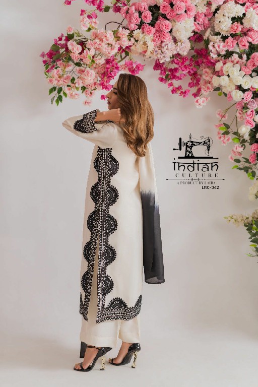 INDIAN CULTURE D.NO LRC-342 WHOLESALE READYMADE PURE COTTON SLUB CLASSIC PAKISTANI 3 PCS SUITS EXPORTER