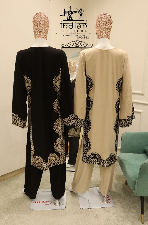 INDIAN CULTURE D.NO LRC-342 WHOLESALE READYMADE PURE COTTON SLUB CLASSIC PAKISTANI 3 PCS SUITS EXPORTER