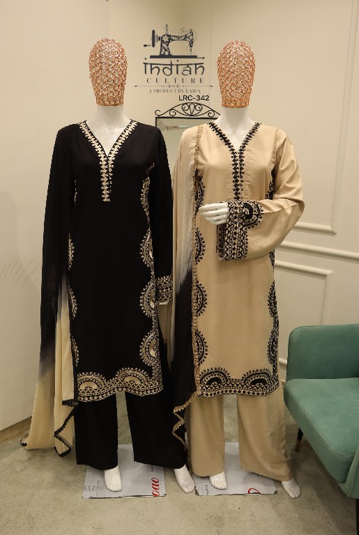 INDIAN CULTURE D.NO LRC-342 WHOLESALE READYMADE PURE COTTON SLUB CLASSIC PAKISTANI 3 PCS SUITS EXPORTER
