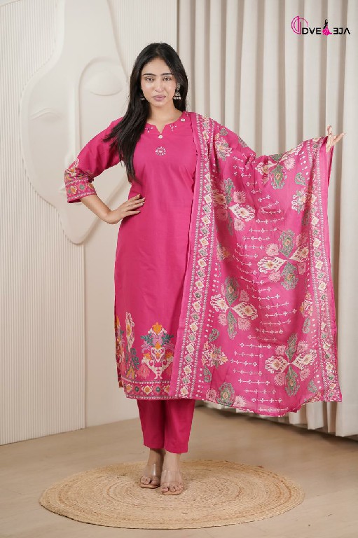 DVEEJA VARDANI SERIES WHOLESALE READYMADE COTTON EVERYDAY WEAR 3 PCS COMBO SET SUITS EXPORTER