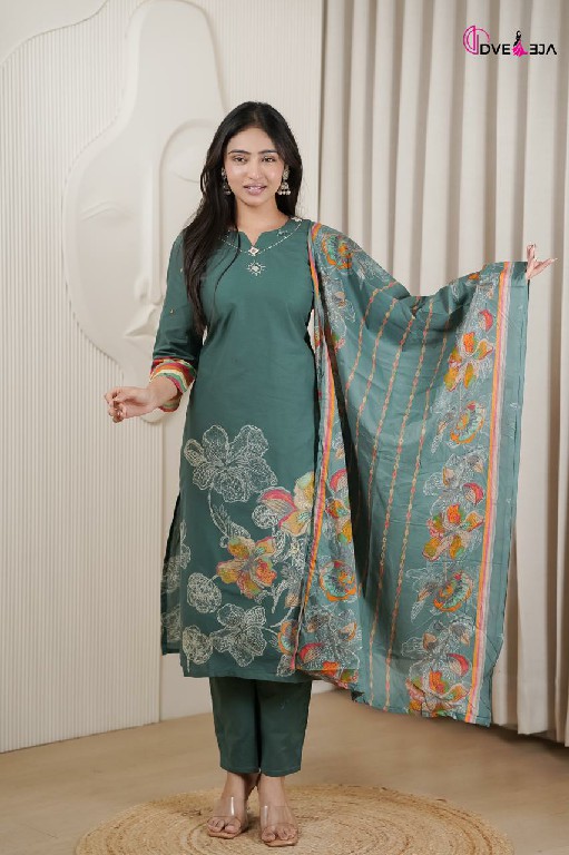 DVEEJA VARDANI SERIES WHOLESALE READYMADE COTTON EVERYDAY WEAR 3 PCS COMBO SET SUITS EXPORTER