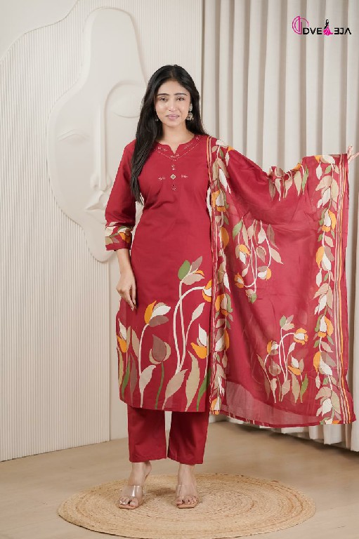 DVEEJA VARDANI SERIES WHOLESALE READYMADE COTTON EVERYDAY WEAR 3 PCS COMBO SET SUITS EXPORTER