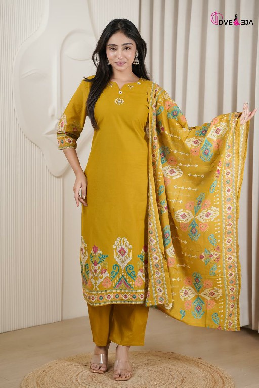 DVEEJA VARDANI SERIES WHOLESALE READYMADE COTTON EVERYDAY WEAR 3 PCS COMBO SET SUITS EXPORTER
