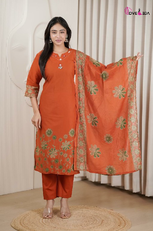DVEEJA VARDANI SERIES WHOLESALE READYMADE COTTON EVERYDAY WEAR 3 PCS COMBO SET SUITS EXPORTER