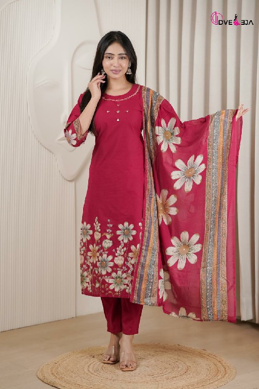 DVEEJA VARDANI SERIES WHOLESALE READYMADE COTTON EVERYDAY WEAR 3 PCS COMBO SET SUITS EXPORTER