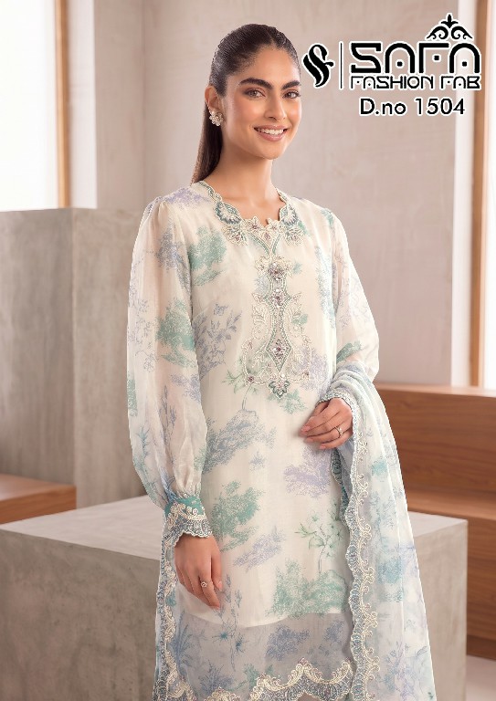 SAFA FASHION D.NO 1504 WHOLESALE READYMADE HEAVY SATIN LUXURY FARSI SALWAR STYLE 3 PCS COMBO SET SUITS SUPPLIER