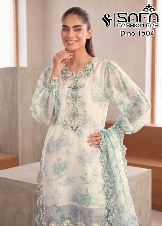 SAFA FASHION D.NO 1504 WHOLESALE READYMADE HEAVY SATIN LUXURY FARSI SALWAR STYLE 3 PCS COMBO SET SUITS SUPPLIER