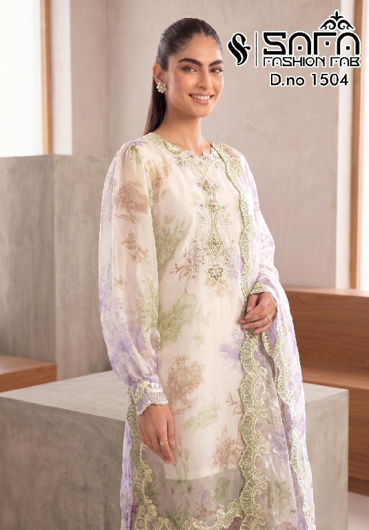 SAFA FASHION D.NO 1504 WHOLESALE READYMADE HEAVY SATIN LUXURY FARSI SALWAR STYLE 3 PCS COMBO SET SUITS SUPPLIER