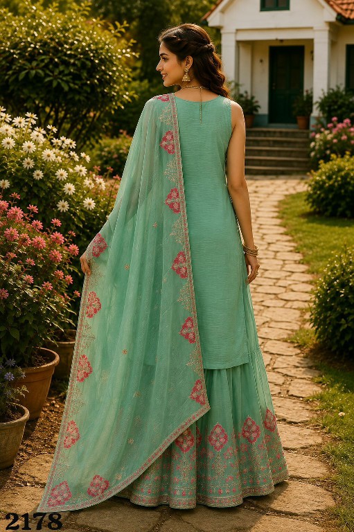 MRUDANGI GEETIKA WHOLESALE READYMADE REAL CHINON TRENDY WEDDING LOOK 3 PCS SUITS EXPORTER