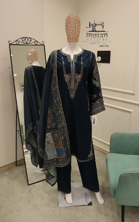 INDIAN CULTURE D.NO LRC-319 WHOLESALE READYMADE COTTON SLUB CLASSIC PAKISTANI 3 PCS SUITS EXPORTER