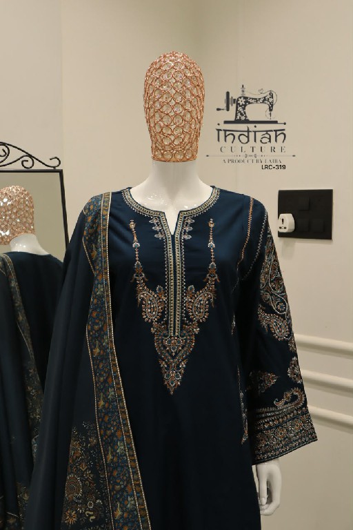 INDIAN CULTURE D.NO LRC-319 WHOLESALE READYMADE COTTON SLUB CLASSIC PAKISTANI 3 PCS SUITS EXPORTER