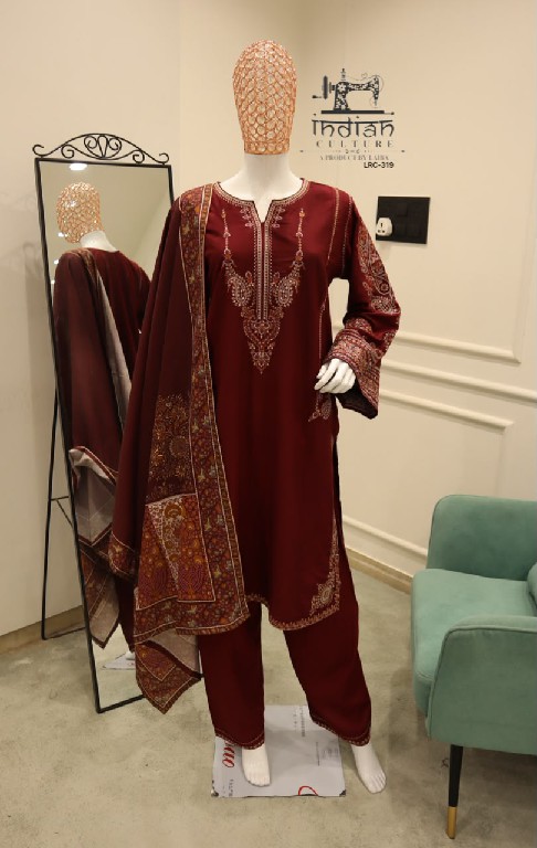 INDIAN CULTURE D.NO LRC-319 WHOLESALE READYMADE COTTON SLUB CLASSIC PAKISTANI 3 PCS SUITS EXPORTER