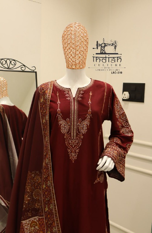 INDIAN CULTURE D.NO LRC-319 WHOLESALE READYMADE COTTON SLUB CLASSIC PAKISTANI 3 PCS SUITS EXPORTER